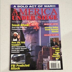 America Under Siege Magazine September 11, 2001. Collectors Edition.